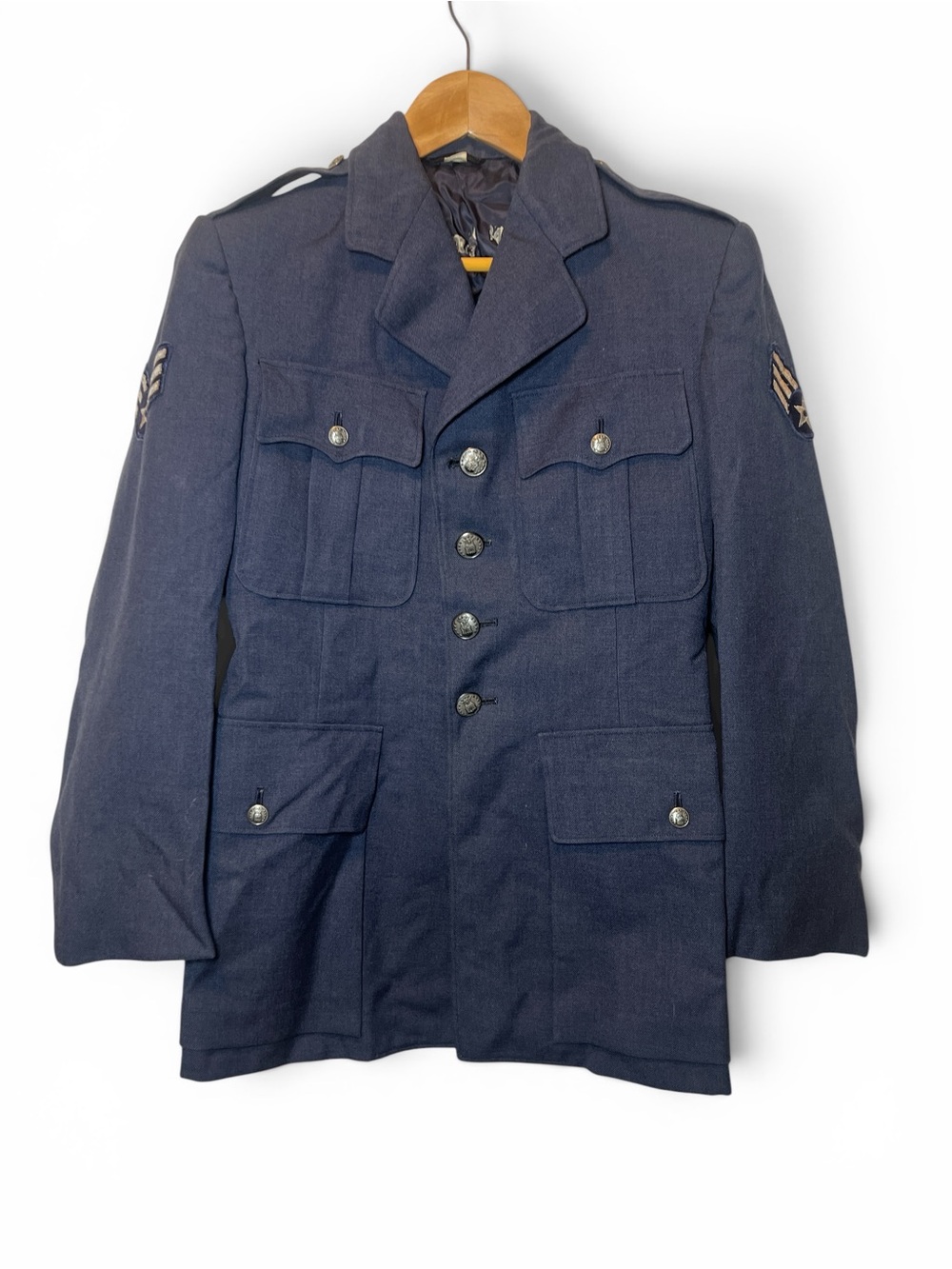 1950s USAF Wool Serge Jacket Service Dress Coat Blues Airman Wool Blue-84 38s